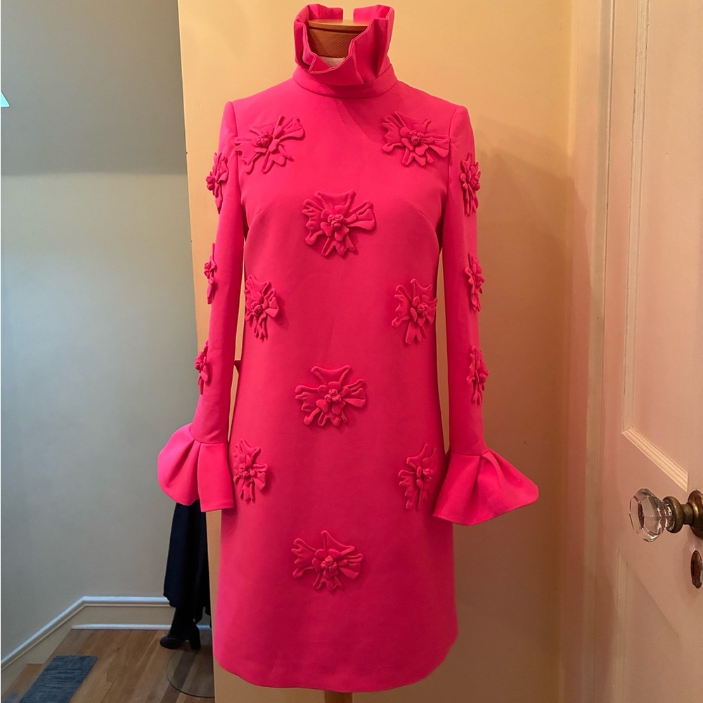 Fabulous flower appliqué dress!